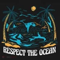 Respect The Ocean Doggie Tank thumb 4