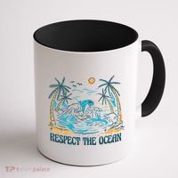 Respect The Ocean Coffee Mug thumb 1