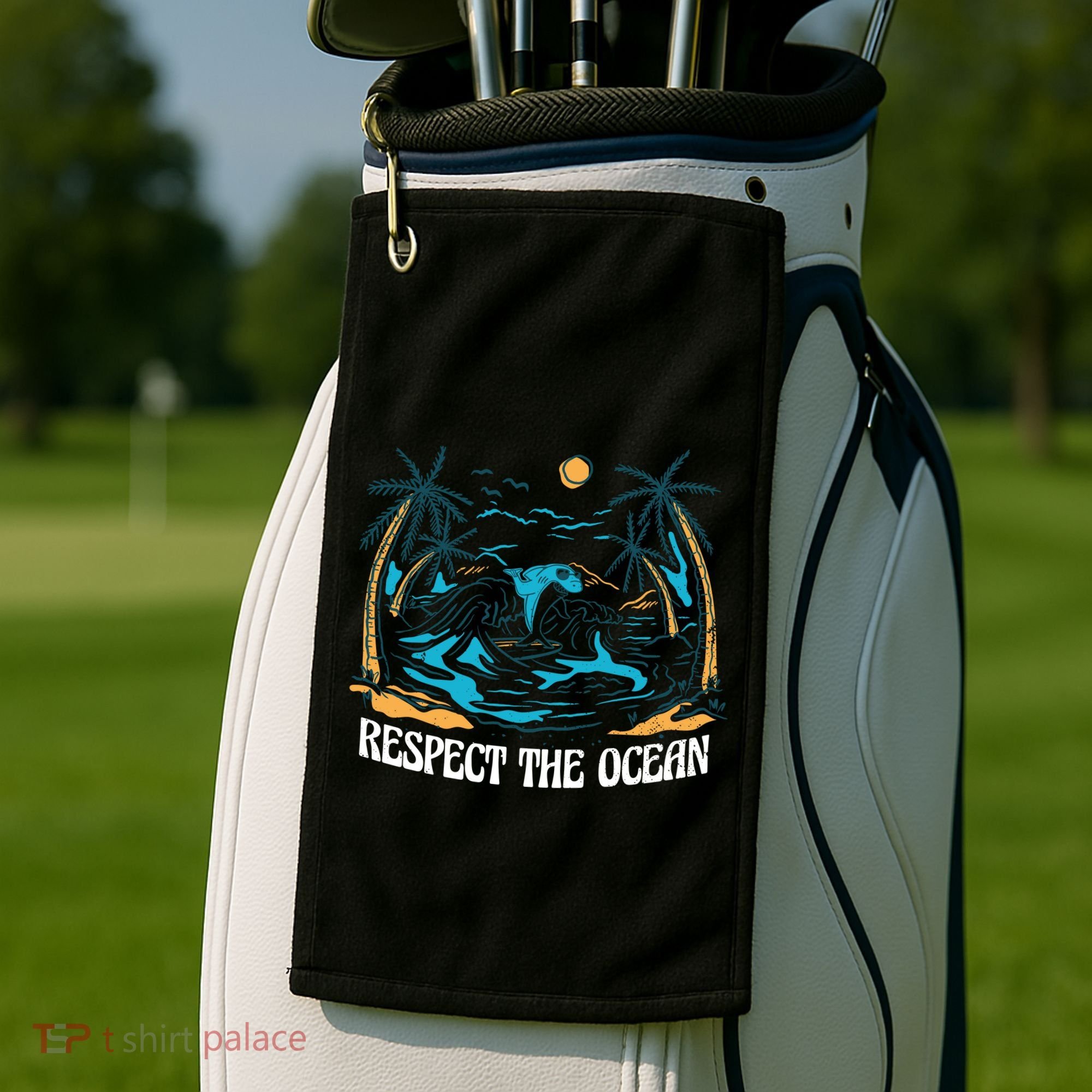 Respect The Ocean Golf Towel