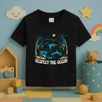Respect The Ocean Toddler T-Shirt thumb 3