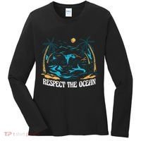 Respect The Ocean Women's Long Sleeve Shirt thumb 0