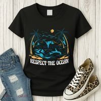 Respect The Ocean Women's T-Shirt thumb 3