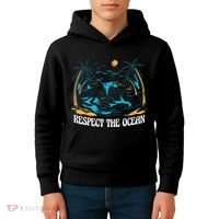 Respect The Ocean Kids Hoodie thumb 4