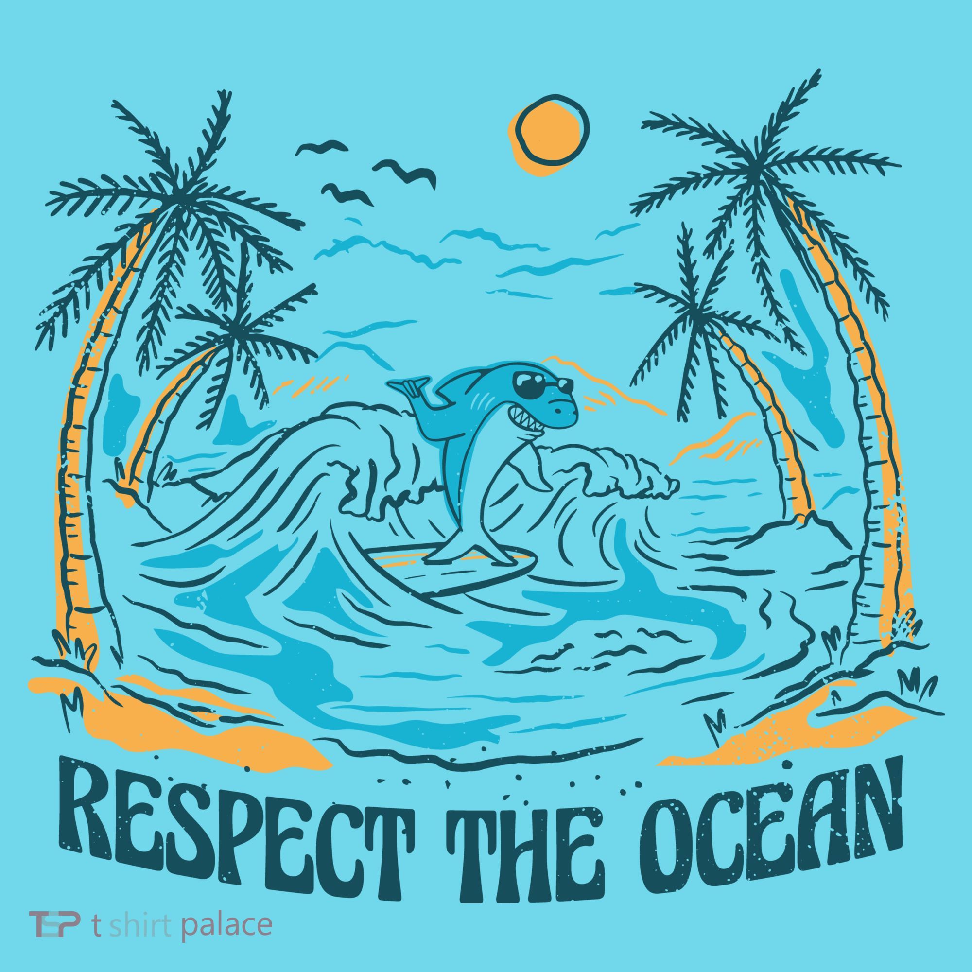 Respect The Ocean Kids Long Sleeve Shirt