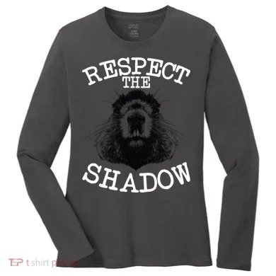 Respect The Shadow Groundhog Women's Long Sleeve Shirt