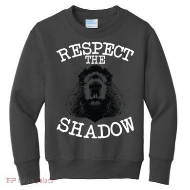 Respect The Shadow Groundhog Kids Sweatshirt