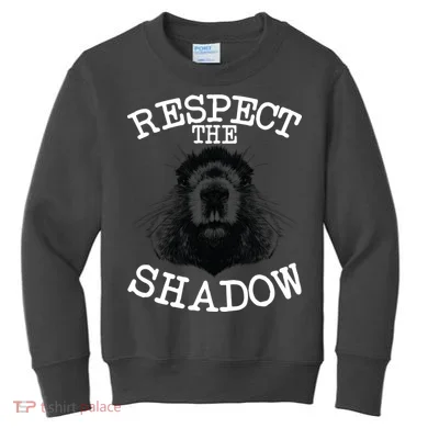 Respect The Shadow Groundhog Kids Sweatshirt