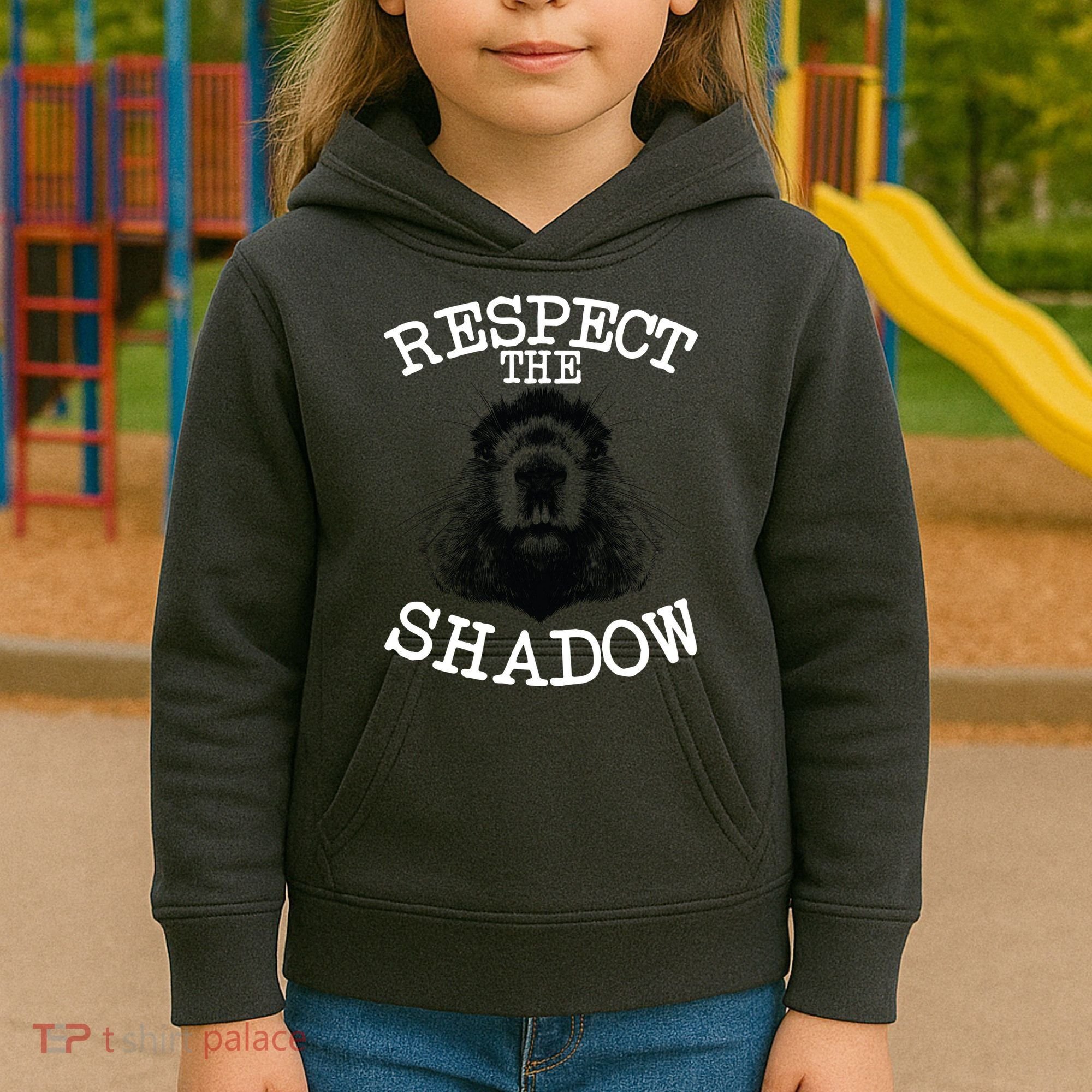 Respect The Shadow Groundhog Kids Hoodie