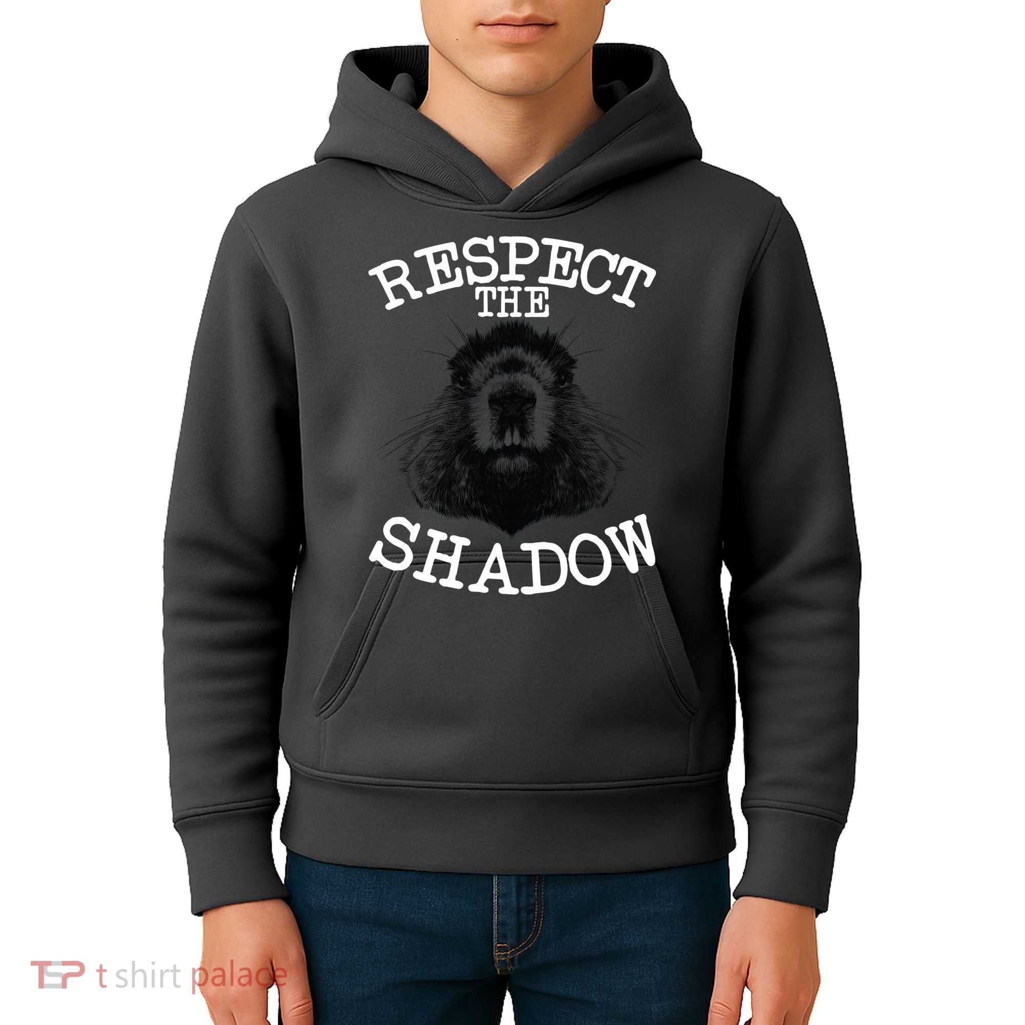 Respect The Shadow Groundhog Kids Hoodie
