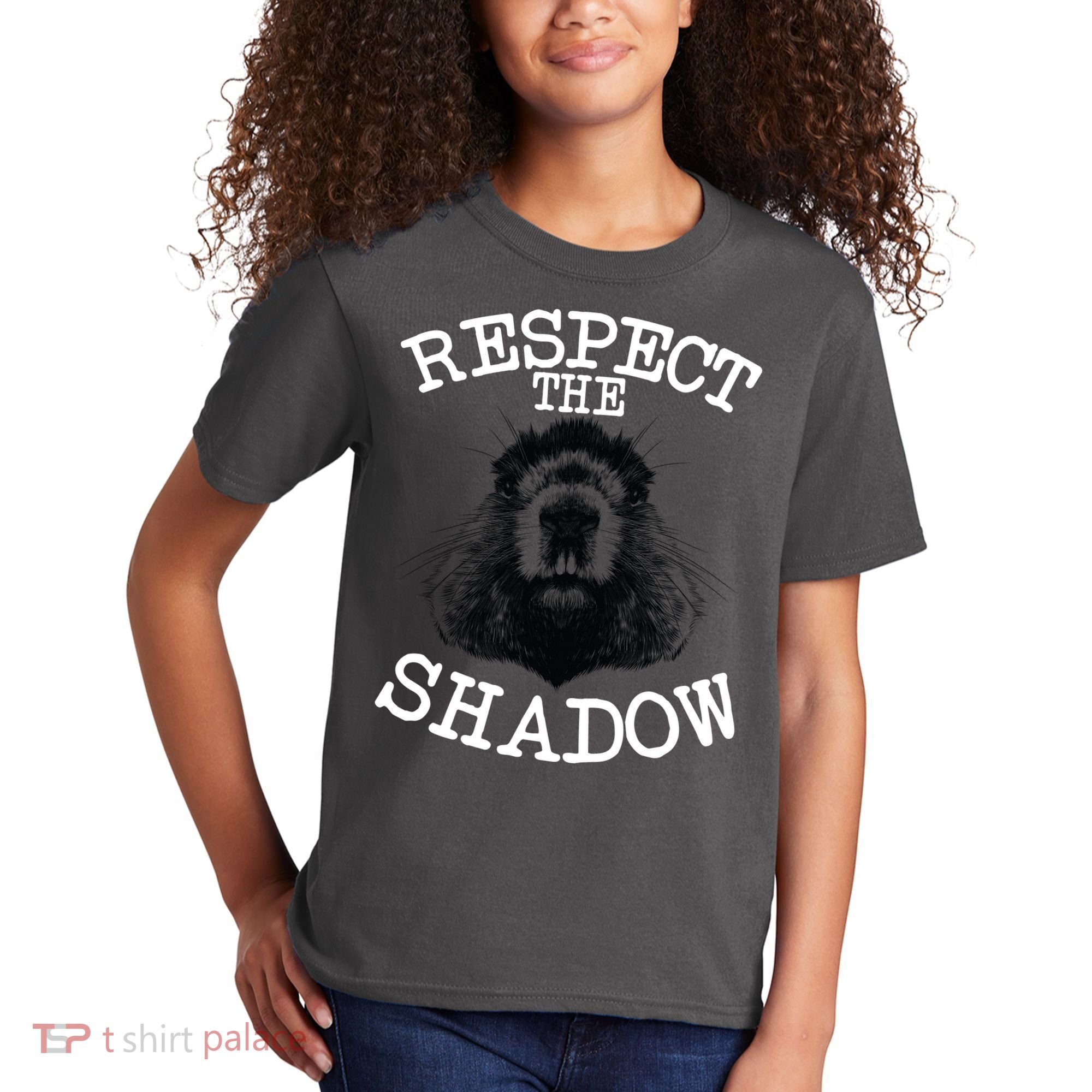 Respect The Shadow Groundhog Kids T-Shirt