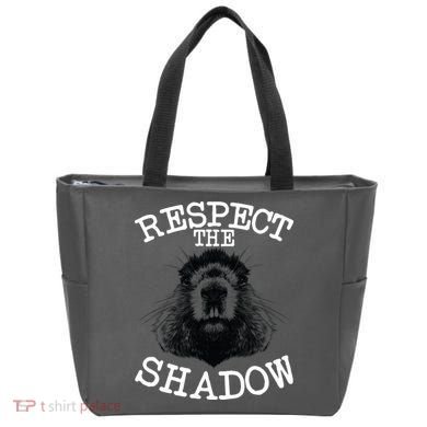 Respect The Shadow Groundhog Tote Bag