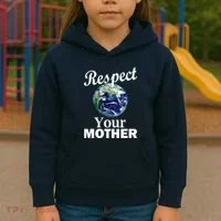Respect your Mother Earth Kids Hoodie thumb 3