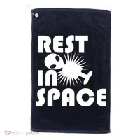 Rest In Space Golf Towel thumb 0
