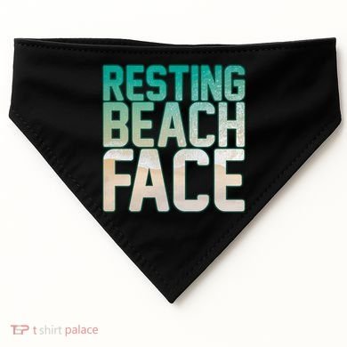 Resting Beach Face USA-Made Doggie Bandana