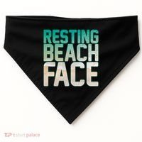 Resting Beach Face USA-Made Doggie Bandana thumb 0