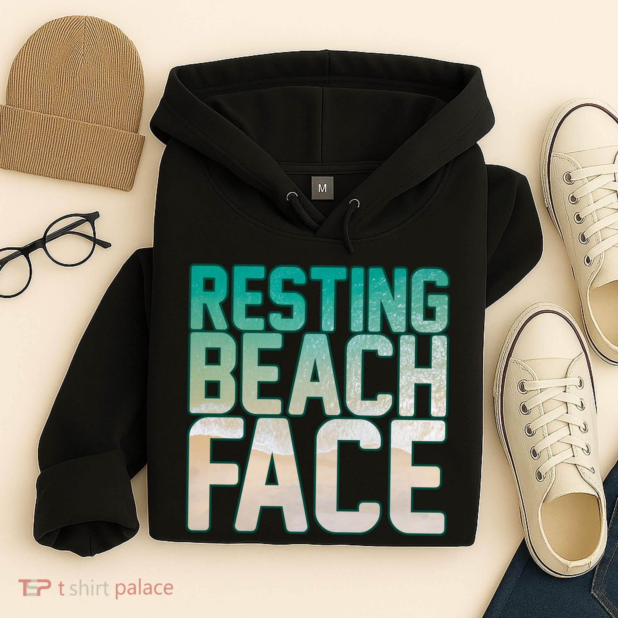 Resting Beach Face Hoodie
