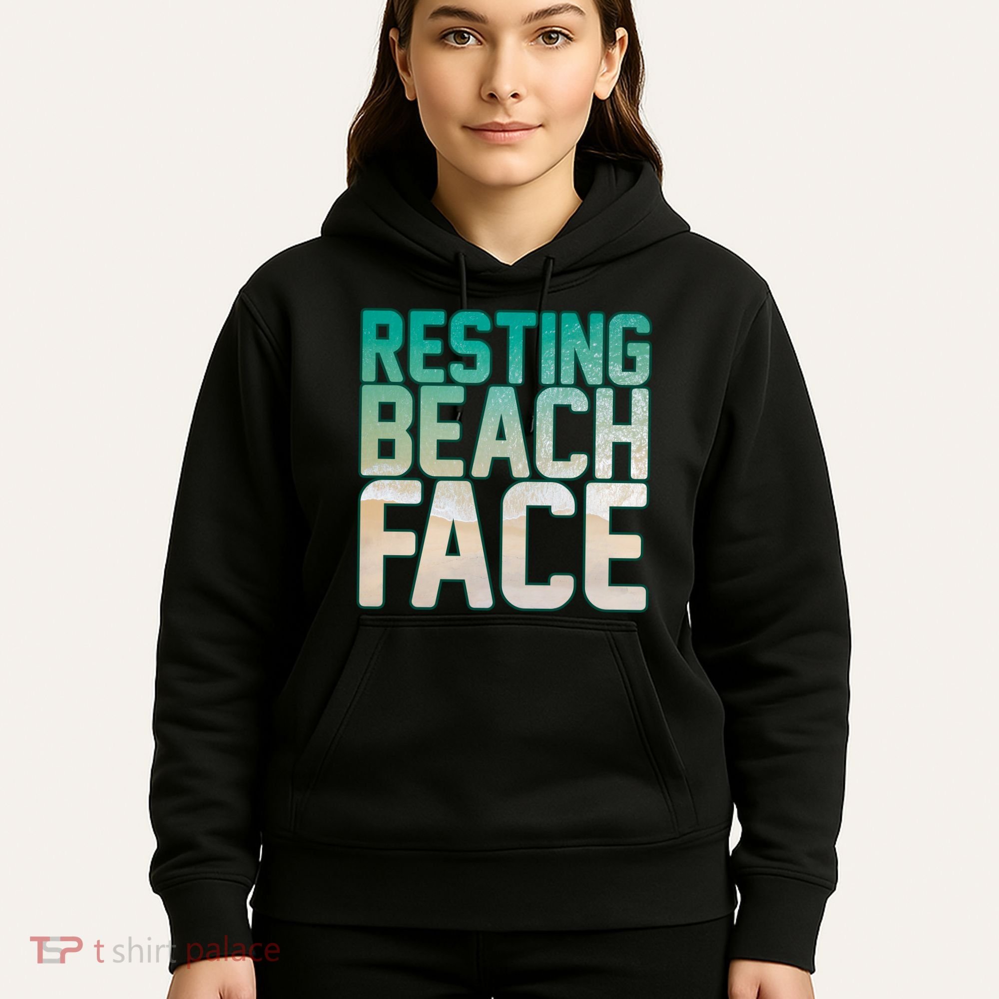 Resting Beach Face Hoodie