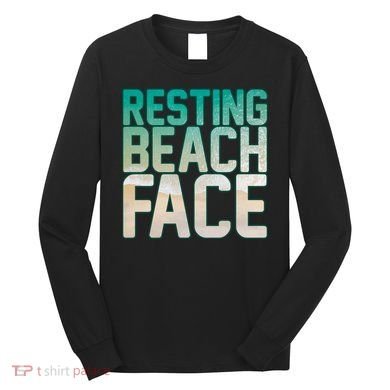 Resting Beach Face Long Sleeve Shirt