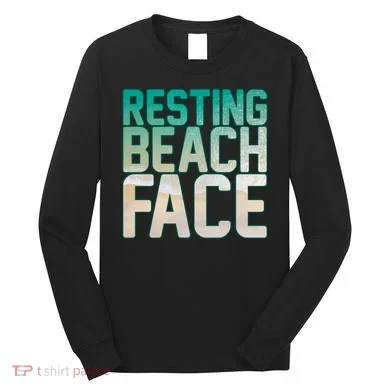 Resting Beach Face Long Sleeve Shirt