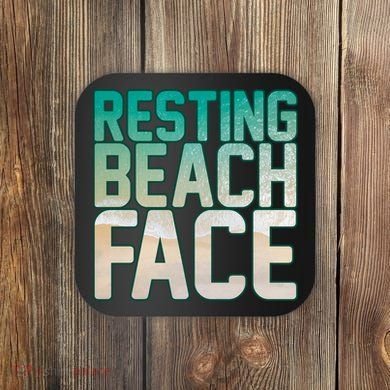 Resting Beach Face Coaster
