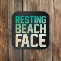 Resting Beach Face Coaster thumb 0