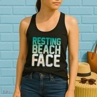 Resting Beach Face Women's Tank Top thumb 2