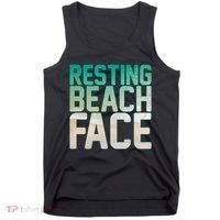 Resting Beach Face Tank Top thumb 0