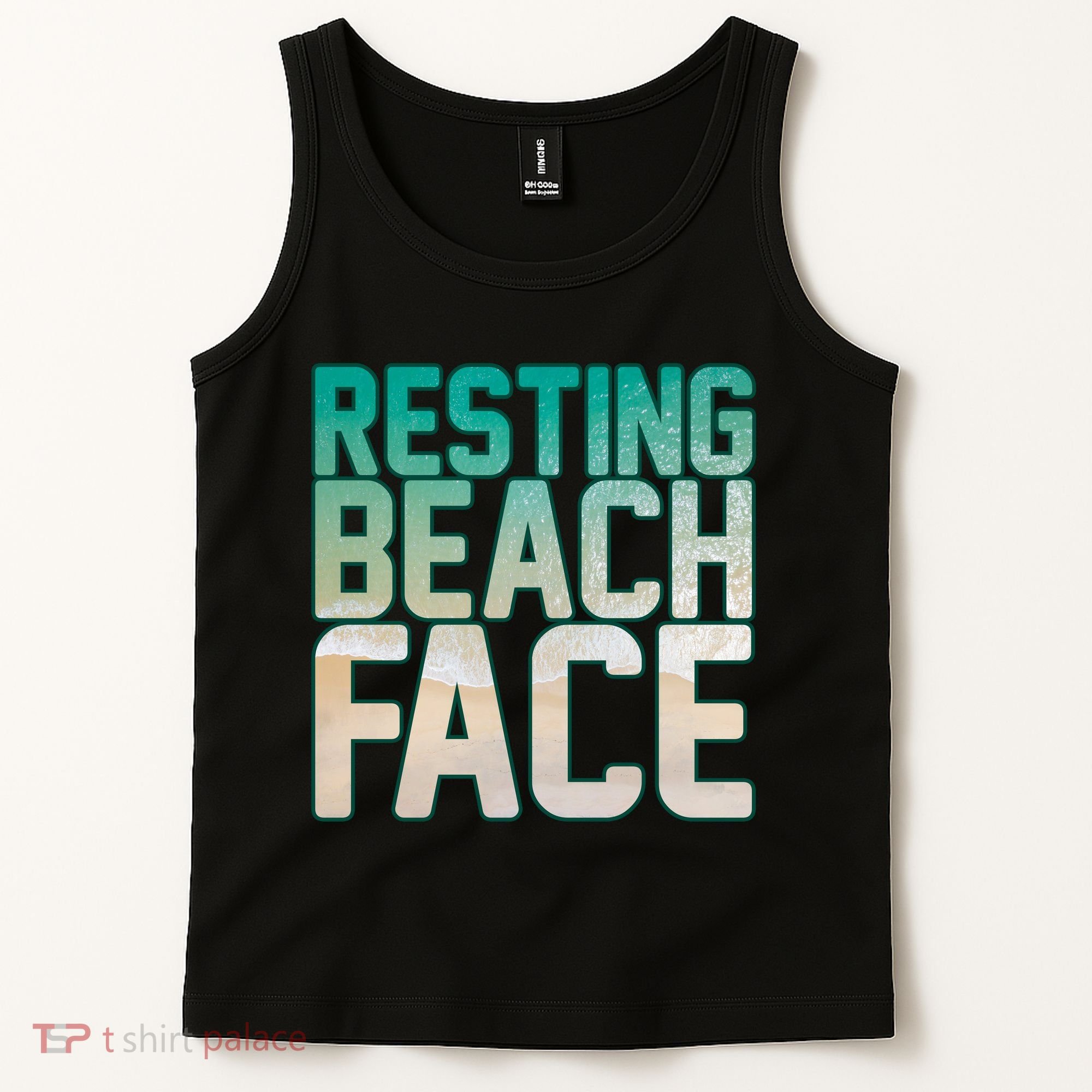 Resting Beach Face Tank Top
