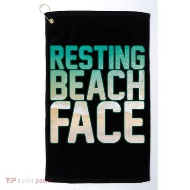 Resting Beach Face Golf Towel
