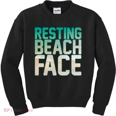 Resting Beach Face Kids Sweatshirt
