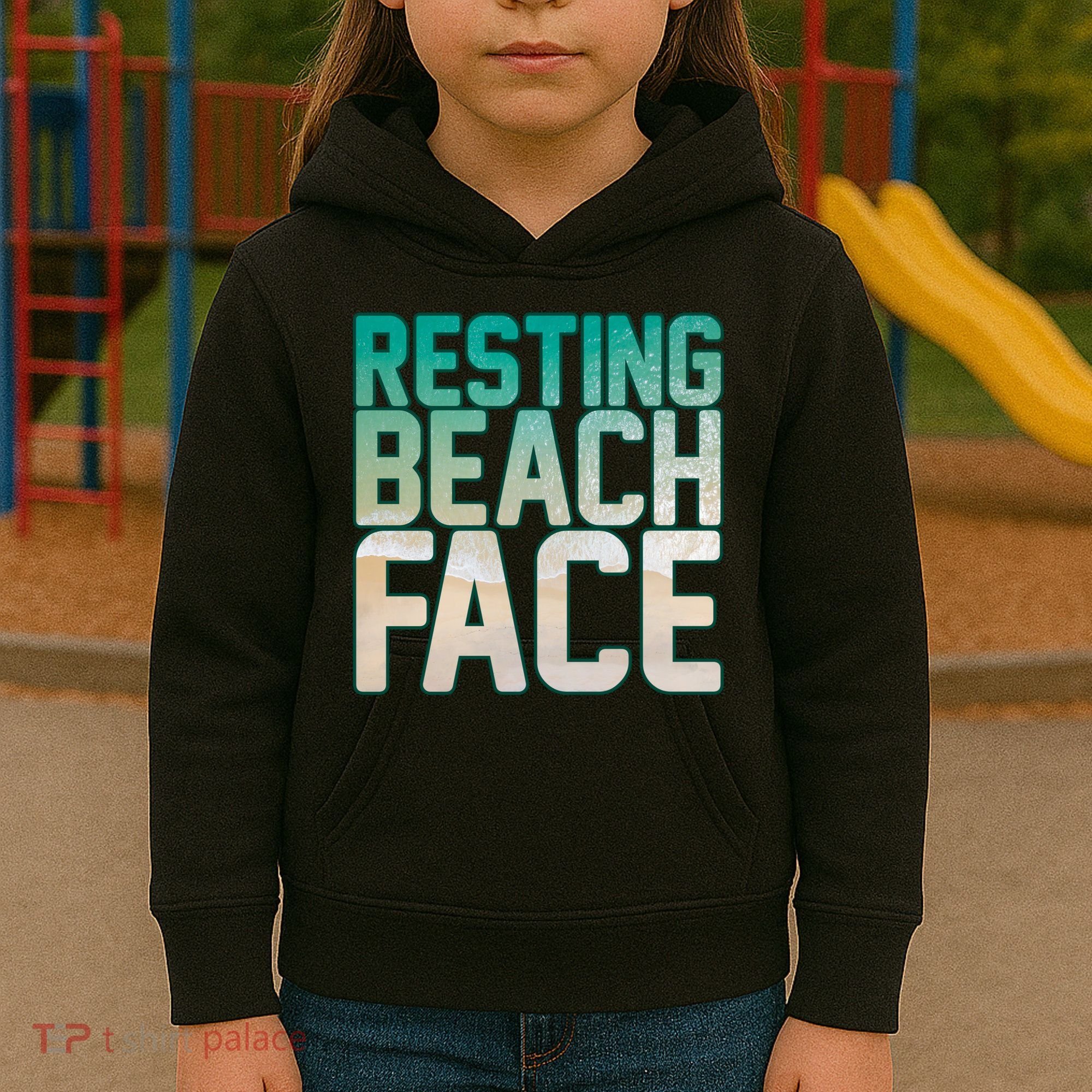 Resting Beach Face Kids Hoodie