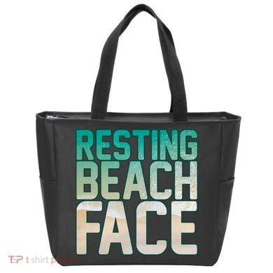Resting Beach Face Tote Bag