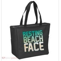 Resting Beach Face Tote Bag thumb 2