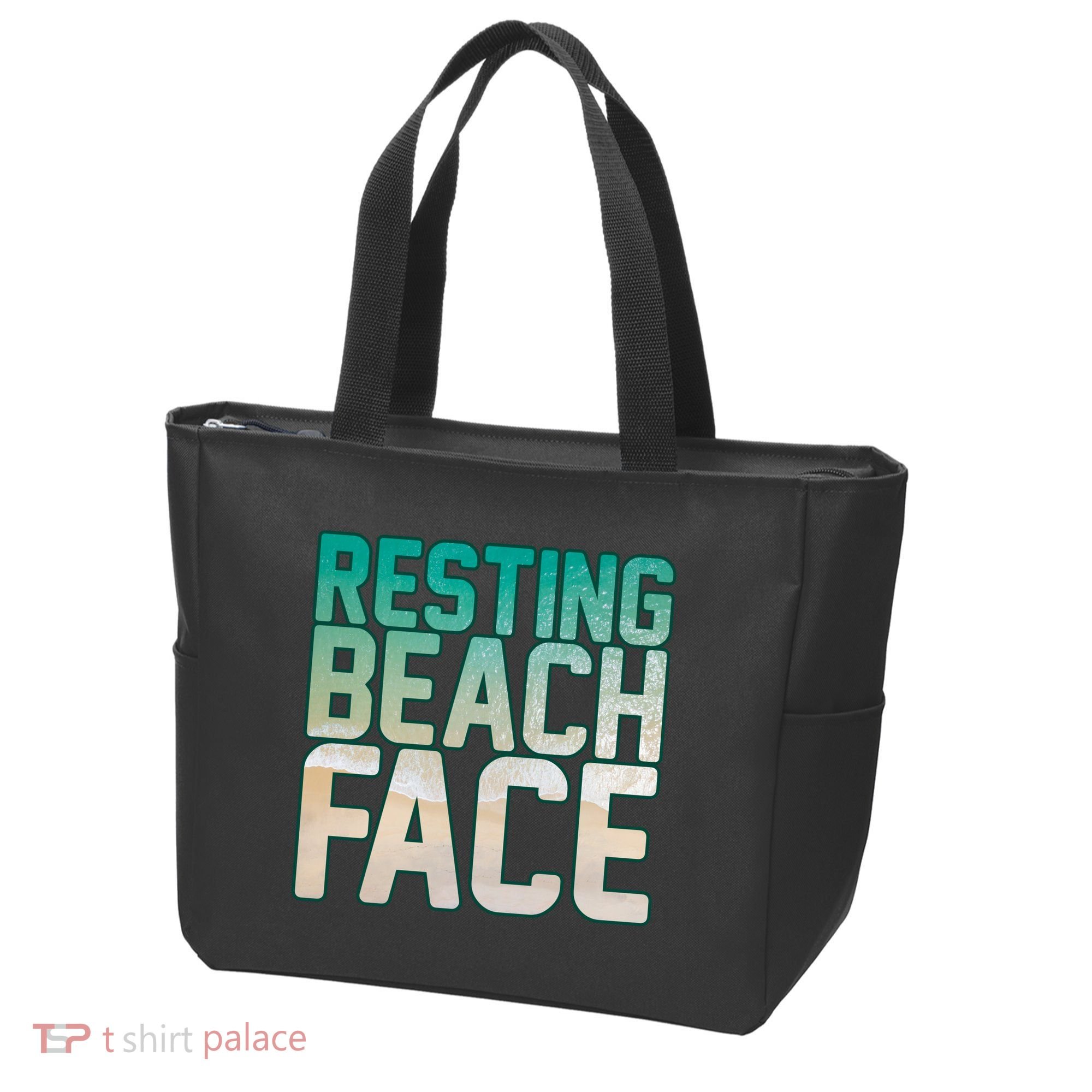 Resting Beach Face Tote Bag