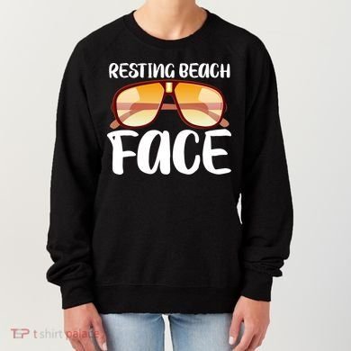 Resting Beach Face Summer Shades Women's Sweatshirt