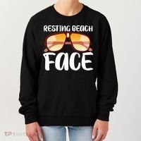 Resting Beach Face Summer Shades Women's Sweatshirt thumb 0