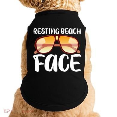 Resting Beach Face Summer Shades Doggie Tank