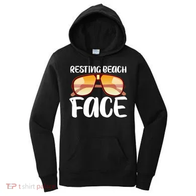 Resting Beach Face Summer Shades Women's Hoodie