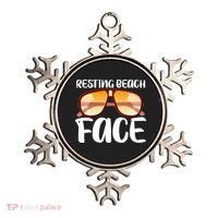 Resting Beach Face Summer Shades Ornament thumb 0