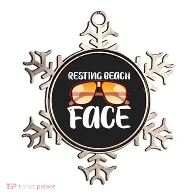 Resting Beach Face Summer Shades Ornament