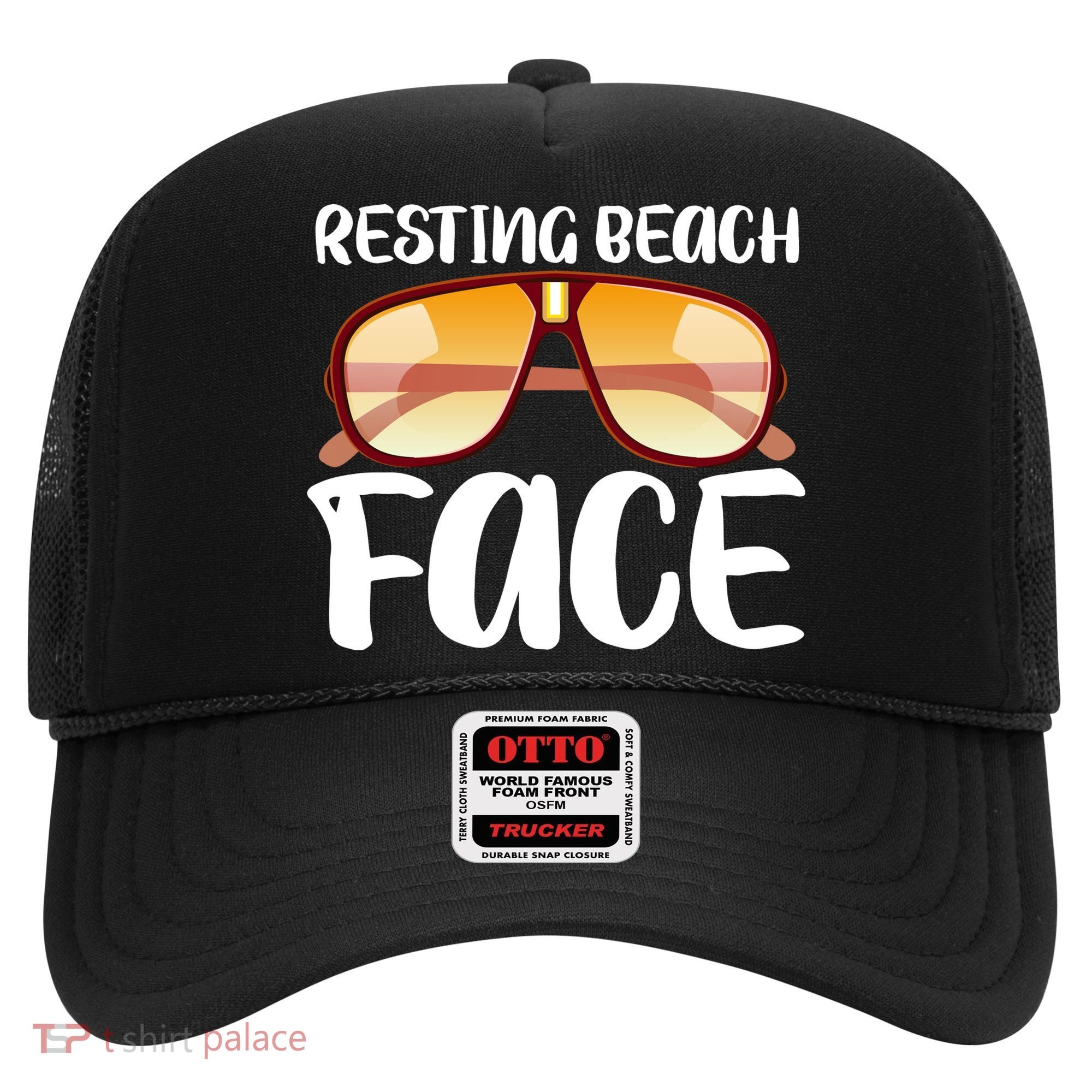 Resting Beach Face Summer Shades Hat