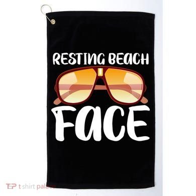 Resting Beach Face Summer Shades Golf Towel