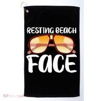 Resting Beach Face Summer Shades Golf Towel thumb 0
