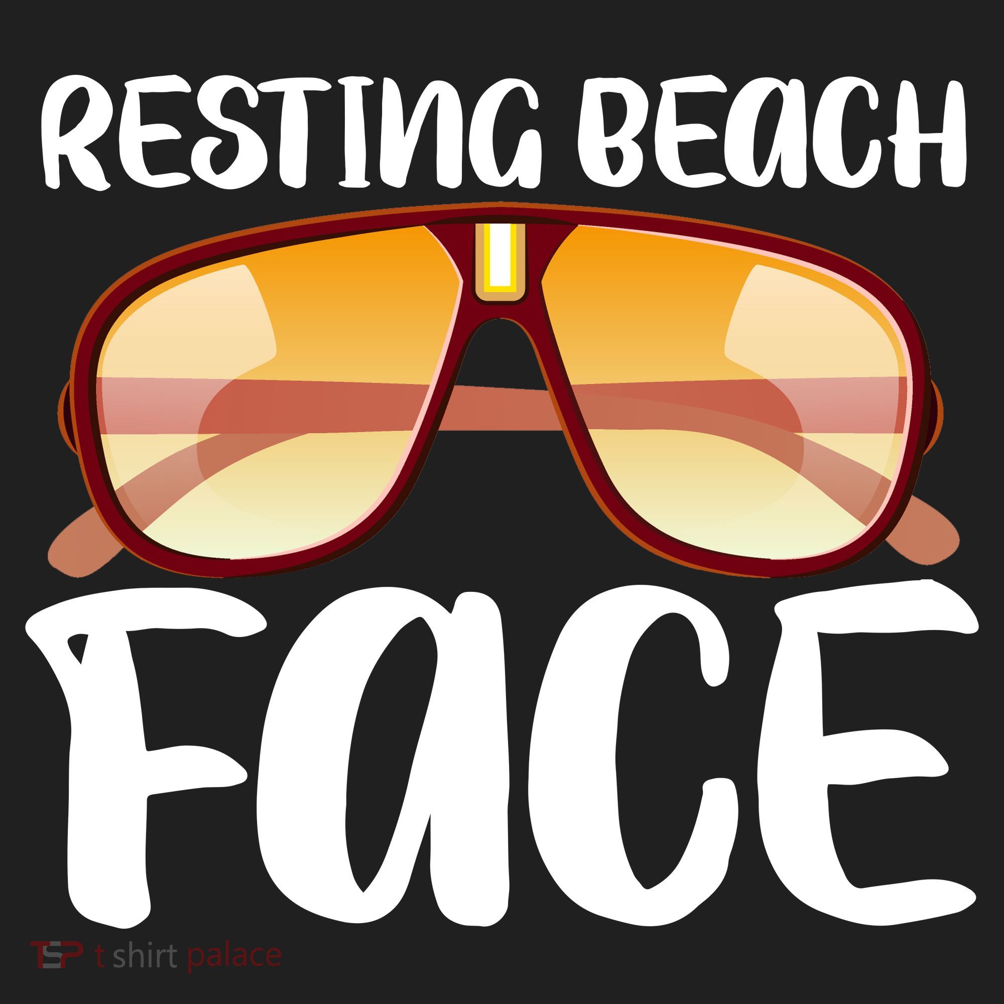 Resting Beach Face Summer Shades Golf Towel