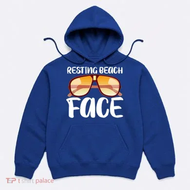 Resting Beach Face Summer Shades Hoodie