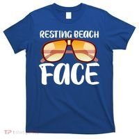 Resting Beach Face Summer Shades T-Shirt thumb 0