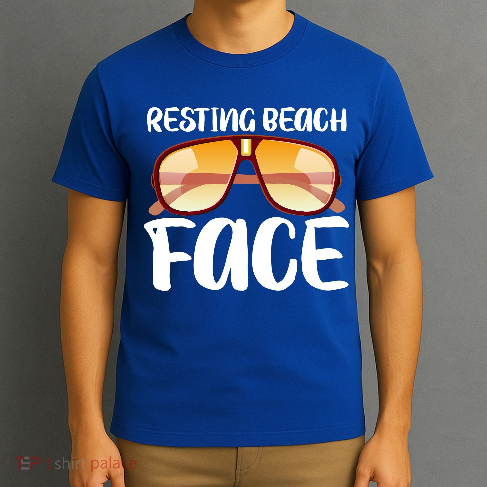 Resting Beach Face Summer Shades T-Shirt