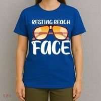 Resting Beach Face Summer Shades T-Shirt thumb 4