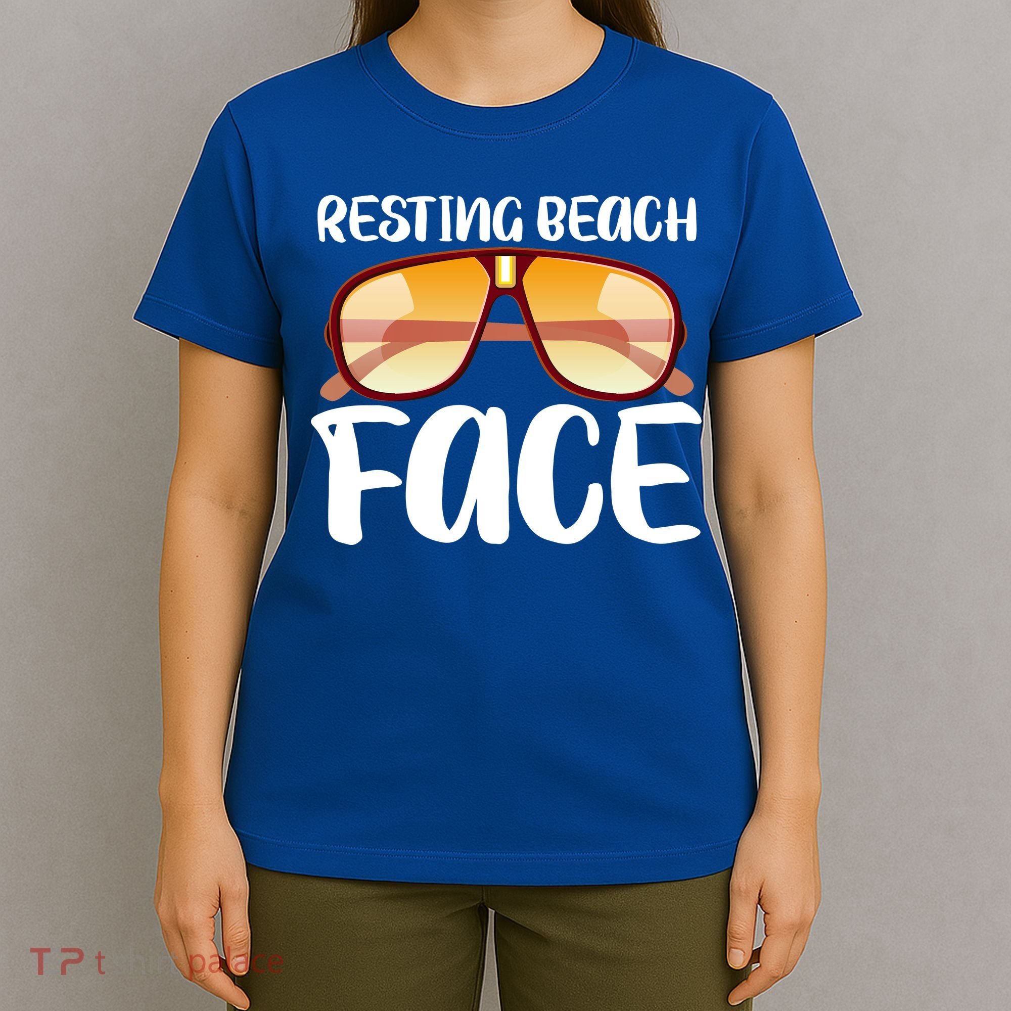 Resting Beach Face Summer Shades T-Shirt