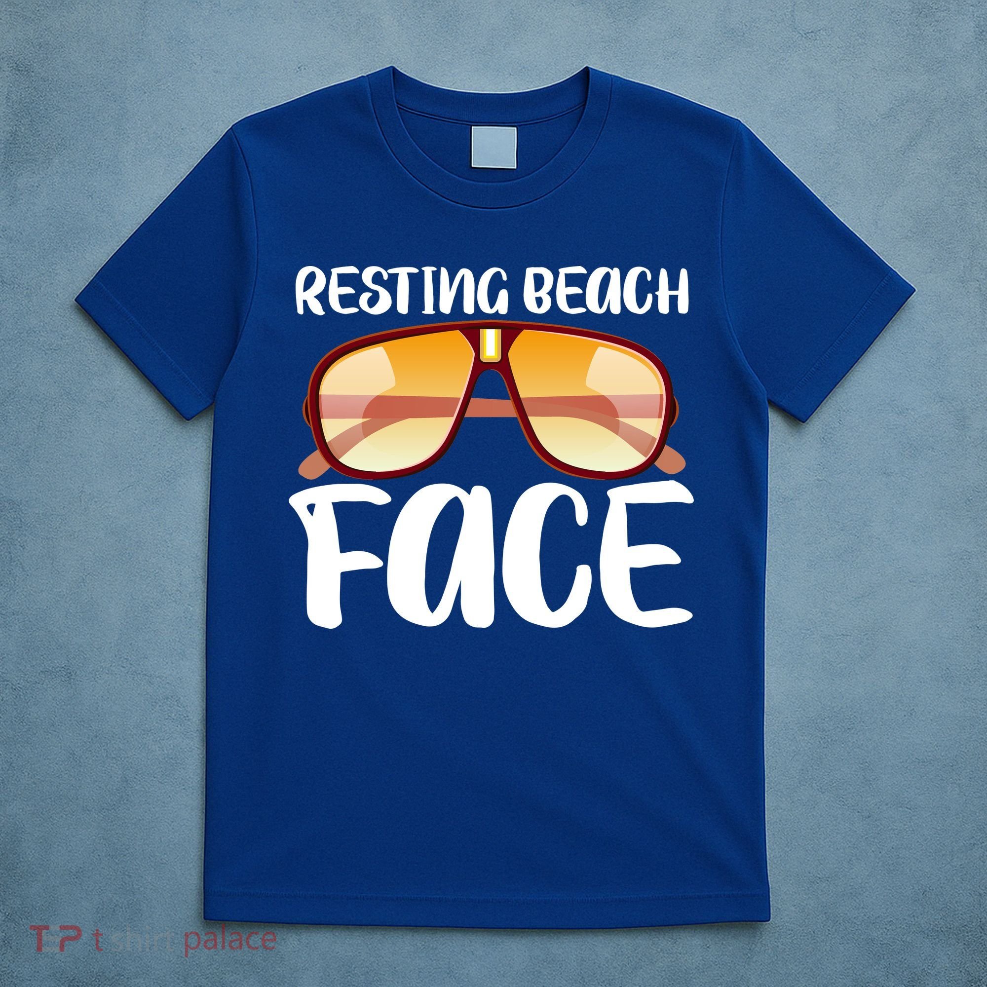 Resting Beach Face Summer Shades T-Shirt
